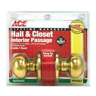5238381 Colonial Passage Closet Brass Polished Ace Hall Knob Style 5238381 Colonial Passage Closet Brass Polished Ace Hall Knob Style