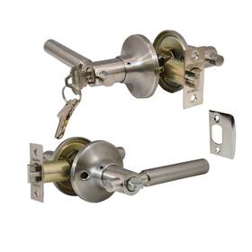 Con4451 Constructor 840175104451 Rondo Entry Lever Door Lock Satin Nickel Finish