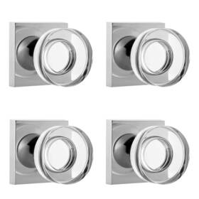 Coolnews 658359053040 4 Pack Glass Dummy Door Knobs Interior Single Side Crystal Do