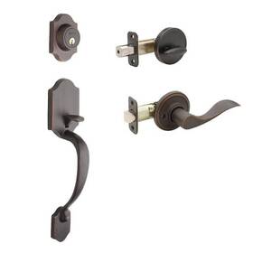 Copper Creek 849386001641 Heritage Tuscan Bronze Door Handleset And Waverlie Handle Trim
