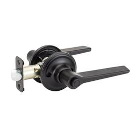 Zl2231bc Copper Creek 849386006134 Contemporary Push Button Privacy Zane Non-handed Lever Black