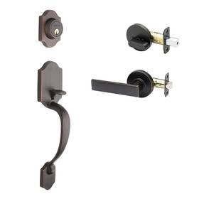 Hz2610xrl-tb-rnd Copper Creek 849386020277 Front Door Handle Set Tuscan Bronze