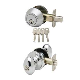Ekdb141ps Copper Creek 849386020598 Egg Door Knob Keyed Alike With Deadbolt Combination Polished Sta Inch
