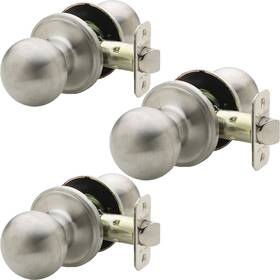 Bk2020ss-3 Copper Creek 849386043160 Ball Door Knob Passage Function 3 Pack In Satin Stainless