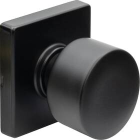 Copper Creek 849386043689 Metro Half-dummy Function With Square Rosette Door Knob In Black