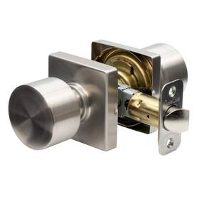 Copper Creek 849386043757 Metro Passage Function With Square Rosette Door Knob In Satin Stainless