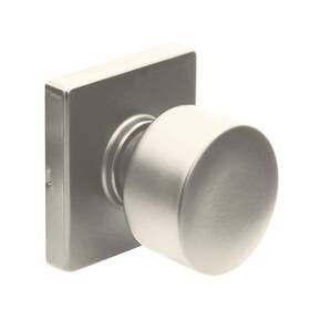 Copper Creek 849386043788 Metro Half-dummy Function With Square Rosette Door Knob In Satin Stainless