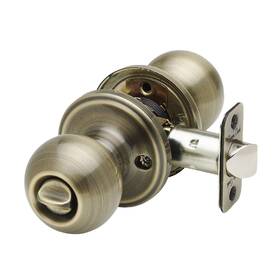 Bk2030ab Copper Creek 878898000347 Ball Door Knob Privacy Function 1 Pack In Antique Brass