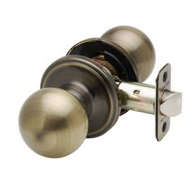 Bk2020ab Copper Creek 878898000613 Ball Door Knob Passage Function 1 Pack In Antique Brass