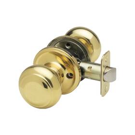 Copper Creek 878898000828 Polished Brass Door Knobs - Round Colonial Knob 1 Pack Interior Passage Han