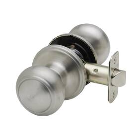 Copper Creek 878898000859 Satin Stainless Door Knobs - Round Colonial Knob 1 Pack Interior Passage Ha