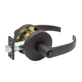 Copper Creek 878898008480 Grade 2 Erin Dark Bronze Cylindrical Restroom Door Lever