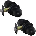 Bk2020bc-2 Copper Creek Ball Door Knob Passage Function 2 Pack In Black