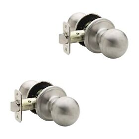 Bk2020ss-2 Copper Creek Ball Door Knob Passage Function 2 Pack In Satin
