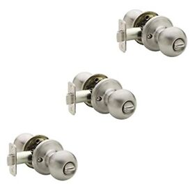Bk2030ss-3 Copper Creek Ball Door Knob Privacy Function 3 Pack Satin Stainless
