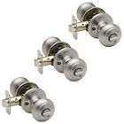 Ck2030ss-3 Copper Creek Colonial Door Knob Privacy Function 3 Pack Satin