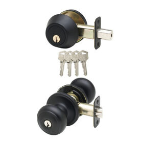 Ckdb141bc Copper Creek Colonial Keyed Entry Knob Single Cylinder Deadbolt Black
