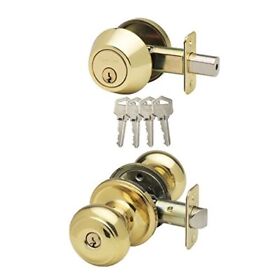 Ckdb141pb Copper Creek Colonial Door Knob Keyed Alike With Deadbolt