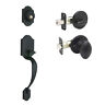 Hz2610xek-bc Copper Creek Heritage Handleset Egg Knob Interior Trim Black