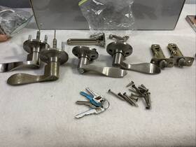 Hz2610xwll-ss Copper Creek Satin Stainless Door Handleset Front And Back Keys As Is