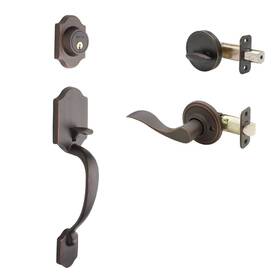 Hz2610xwlr-tb Copper Creek Heritage Front Entrance Handleset In Tuscan Bronze