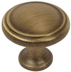 5982bab Cosmas 25 Pack Brushed Antique Brass Cabinet Hardware Round Knob - 1-