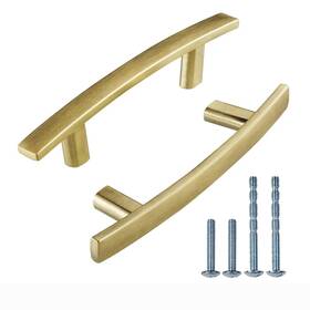 Z07618-bsb Cosnys 10 Pack Satin Brass Cabinet Pulls 3 Inch 76mm Hole Center Brushed Gold Cab