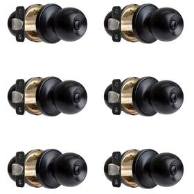 Crutello 840013422716 Privacy Door Knobs For Bed And Bath - Ball Style Matte Black Interi