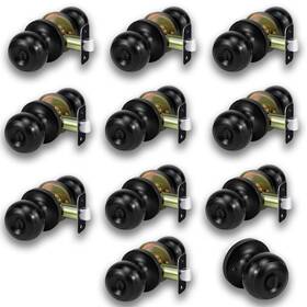 Gn60442fa Ctrowelpro Matte Black Round Door Knob Keyless Privacy Lock For Bedroom Bathroom Adjus