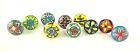 Cupboards Knobs Set Multicolor Cabinets Pulls Ceramic 10 Floral