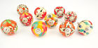 Cupboards Pulls 10 Set Orange Knobs Floral Ceramic Ornate Cabinets Red