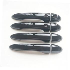 Cyauto 725732825447 New Set Sport Door Handle Cover Trim Fit For Glossy Black With 2 Keyless Holes