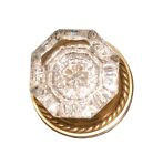 D06-k010g-htf-605 Brass Accents Charleston Privacy Door Knob With Rosette