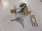 D9370sus3 Weiser Heavy Duty Double Cylinder Deadbolt Bright Brass