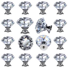 Cy4213 Deelf Outlet 12 Packs Kitchen Cabinet Knobs 40 Mm Crystal Diamond Dr