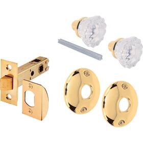 E-28326 Defender Security Glass Knob Passage Door Latch Set E 28326