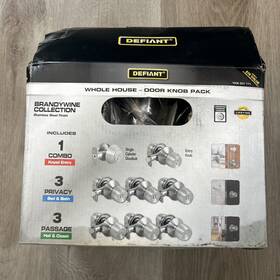 Defiant 050134003897 Whole House Door Lock 8 Pack 1 Entry Knob Deadbolt 3 Privacy Passage