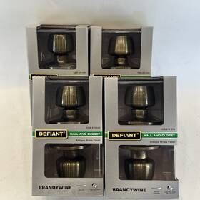 1008 Defiant 050134008175 4 Brandywine Hall/closet Door Knob Antique Brass 974 339 Lot Of