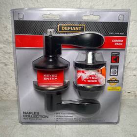 1001509950 Defiant Naples Combo Pack Keyed Entry Lever Deadbolt Aged Bronze Finish New