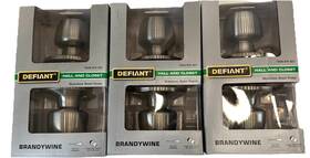 1008974327 Defiant Brandywine Hall And Closet Door Knob In Stainless Steel 3 Pack