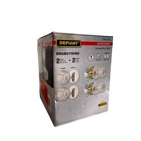32b86d1bd Defiant Brandywine Stainless Steel Keyed Knob And 1-cylinder Deadbolt