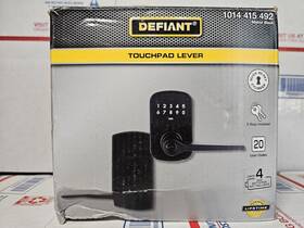 32gcux9led0ahq Defiant Compact Touchpad Keyed Entry Door Handle Matte Black Freedom Lever