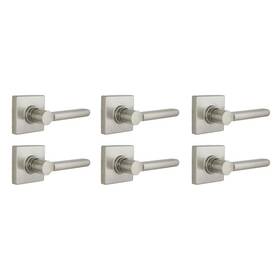 32ls3x203ad6 Defiant Tonebridge Satin Nickel Passage Door Handle With Square Rose Pack