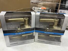32ls3xm01a Defiant 2 Tonebridge Bed/bath Door Lever With Square Rose Brushed Gold