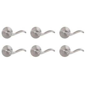 32lyex201bd6 Defiant Naples Satin Nickel Bed/bath Privacy Lever Door Handle Contractor 6 Pack