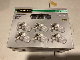 32t8630bd6 Defiant Brandywine Stainless Steel Passage Hall And Closet Door Knob 6 Pack Cont