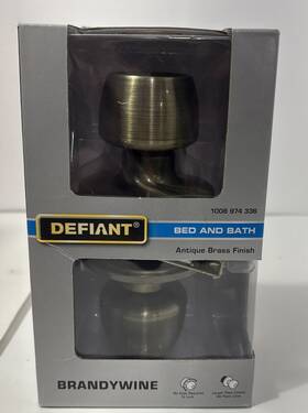 1008974336 Defiant 32t8810b Brandywine Bed/bath Door Knob Antique Brass Finish Sealed