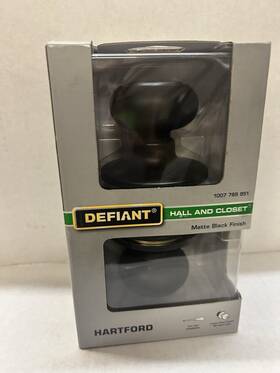 32tgx930b Defiant New Hartford Matte Black Hall/closet Door Knob