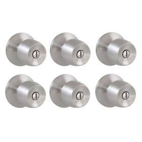 Defiant 445021198177 Brandywine Stainless Steel Bed And Bath Door Knob Contractor Pack 6-piece