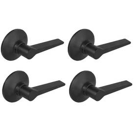 Defiant 445038999910 Freedom Matte Black Hall/closet Door Lever 4-pack